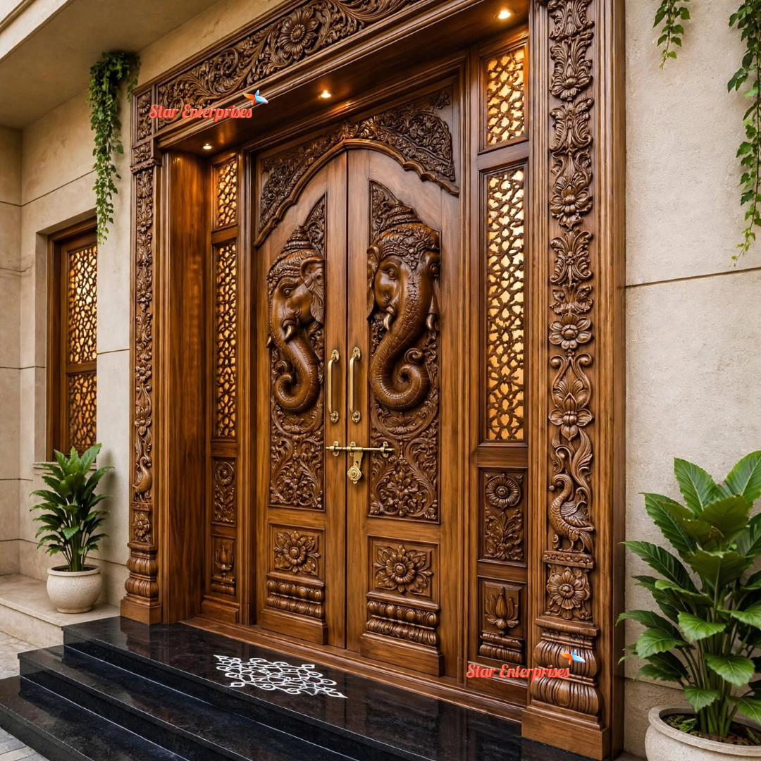 Luxury Heavy Carved Home Door DR-094 - Image 3