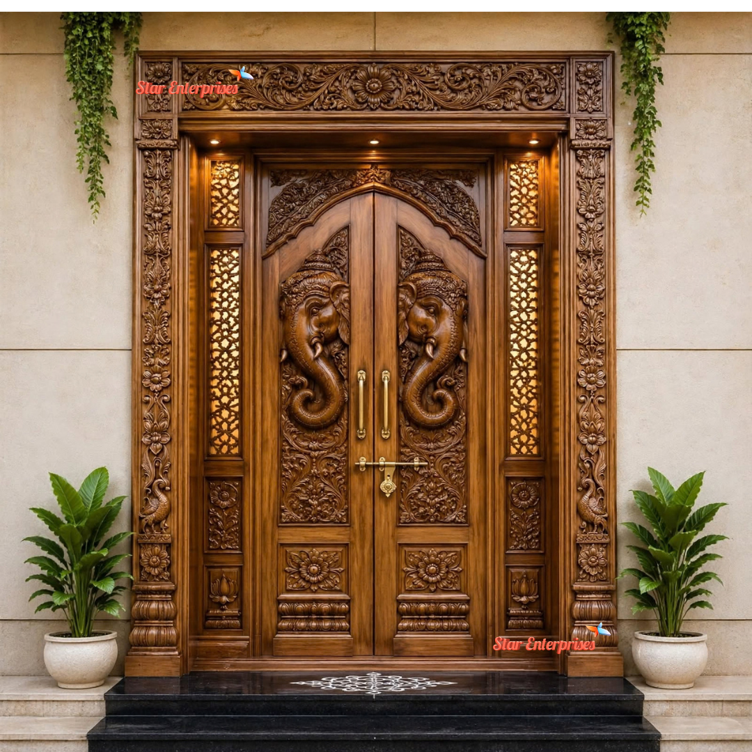 Luxury Heavy Carved Home Door DR-094