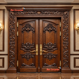 Majestic Handcrafted Wooden Entrance Door DR-090