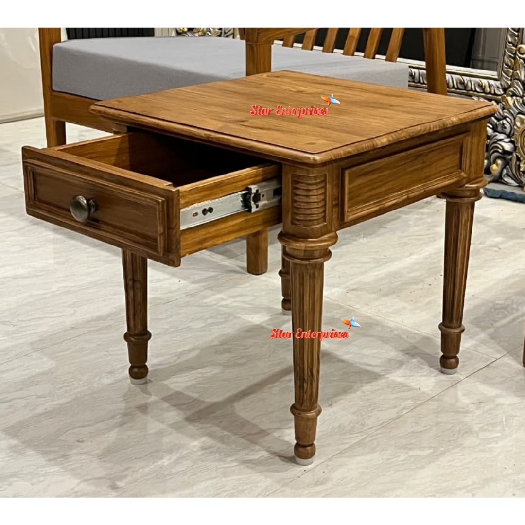 Premium Teak Wood Stool SST-017 - Image 2