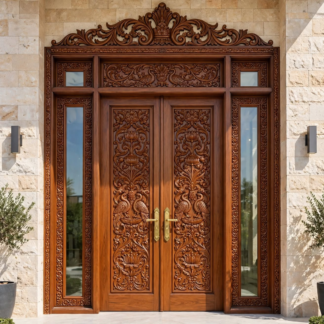 Teak Wood Antique Door Design DR-085