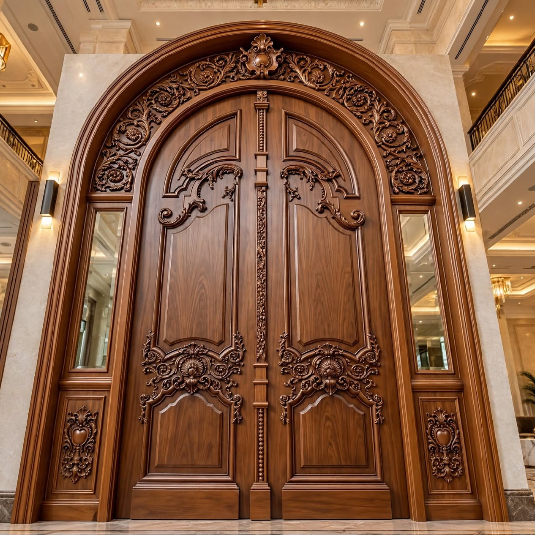 Wooden Classical Carved Door DR-086 - Image 2