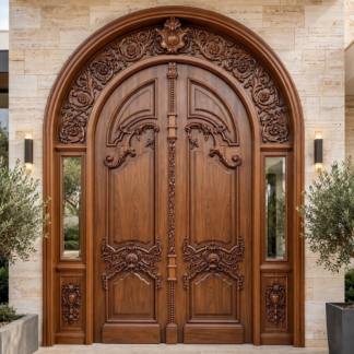 Wooden Classical Carved Door DR-086