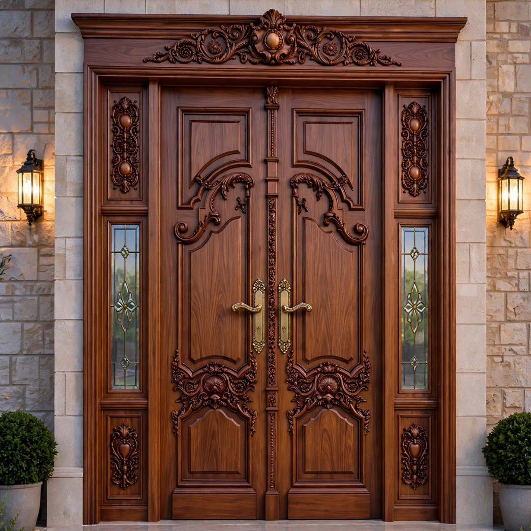 Wooden Handcrafted Front Door DR-087
