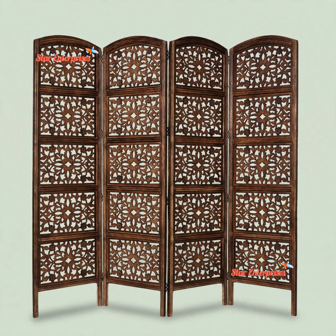 Wooden Handcrafted Room Partition PART-052