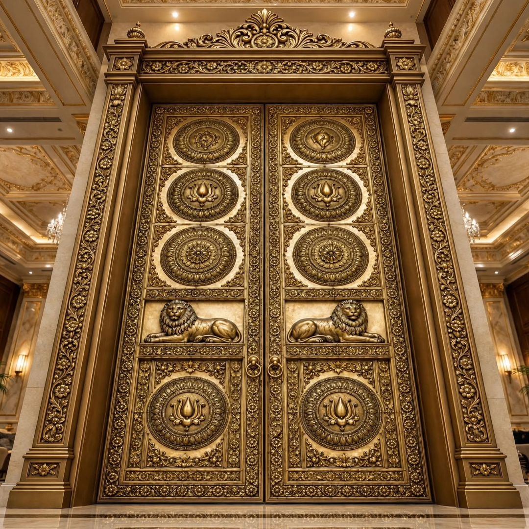 Wooden Heavy Carved Home Door DR-088 - Image 2