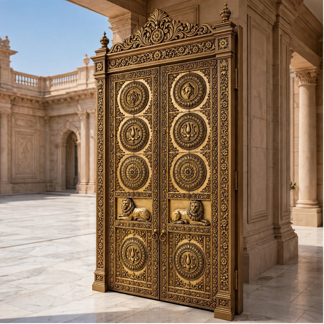 Wooden Heavy Carved Home Door DR-088 - Image 3