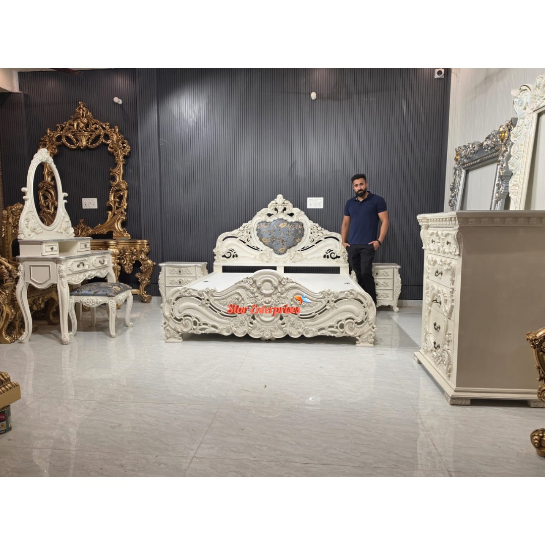Classical Carved Luxury Bed BD-0178 - Image 6