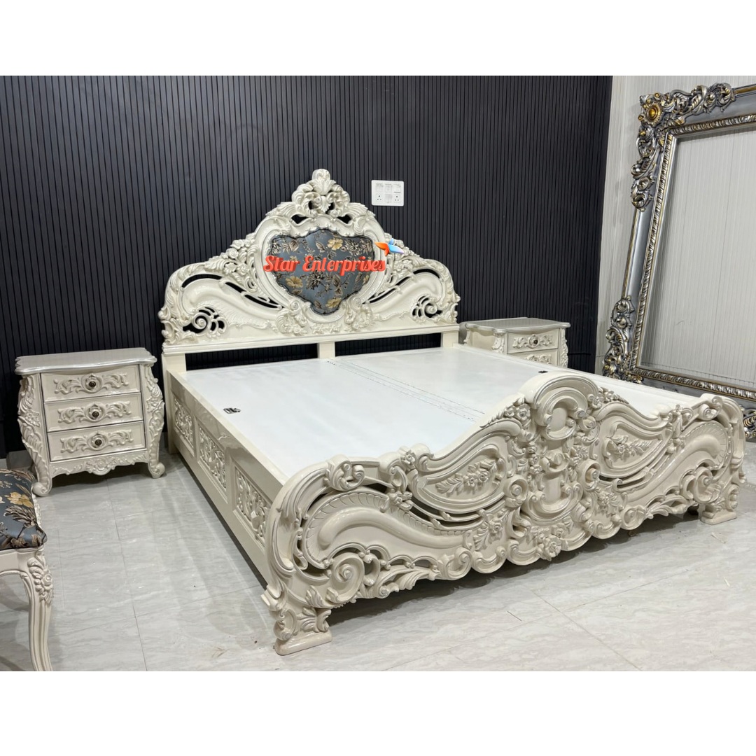 Classical Carved Luxury Bed BD-0178 - Image 4