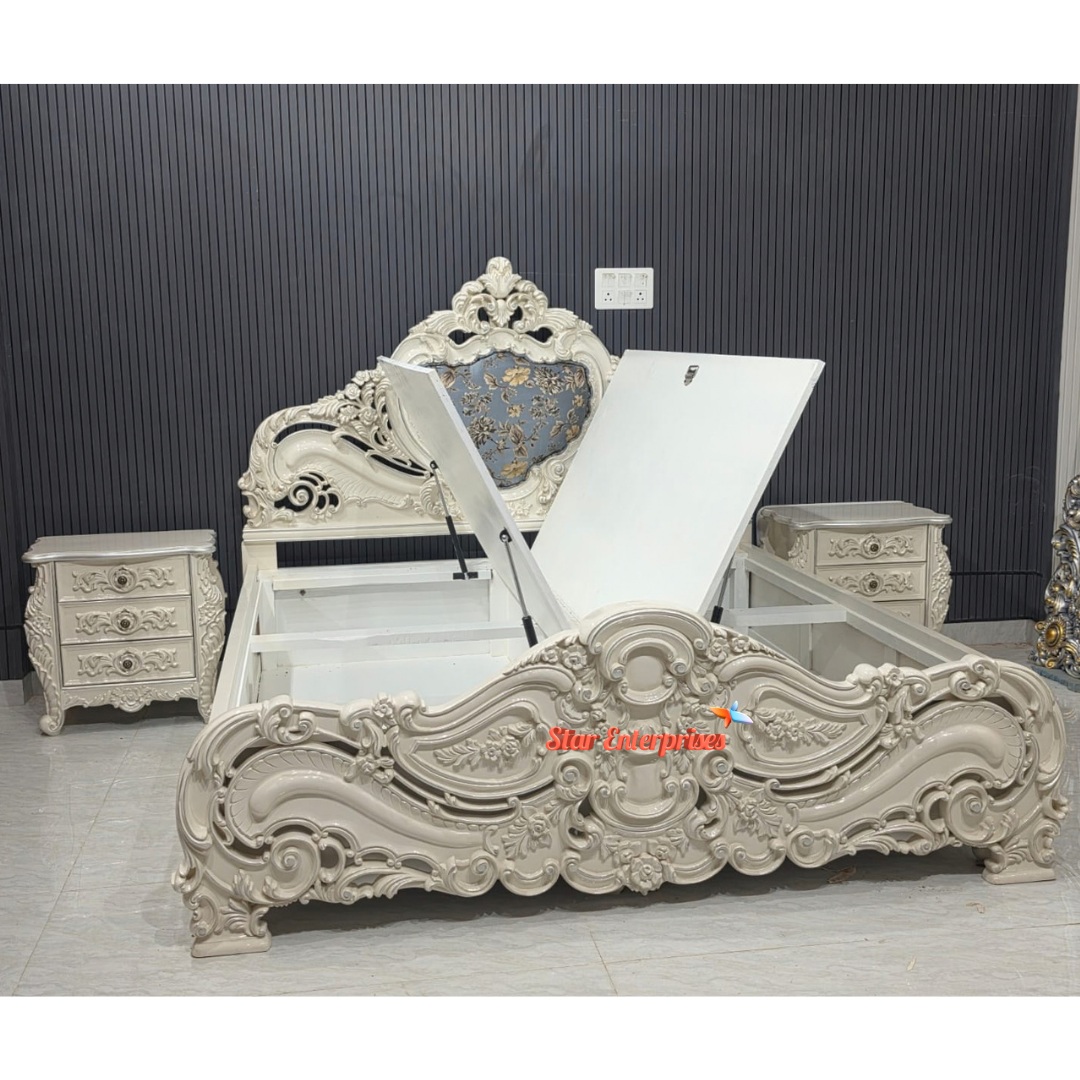 Classical Carved Luxury Bed BD-0178 - Image 5