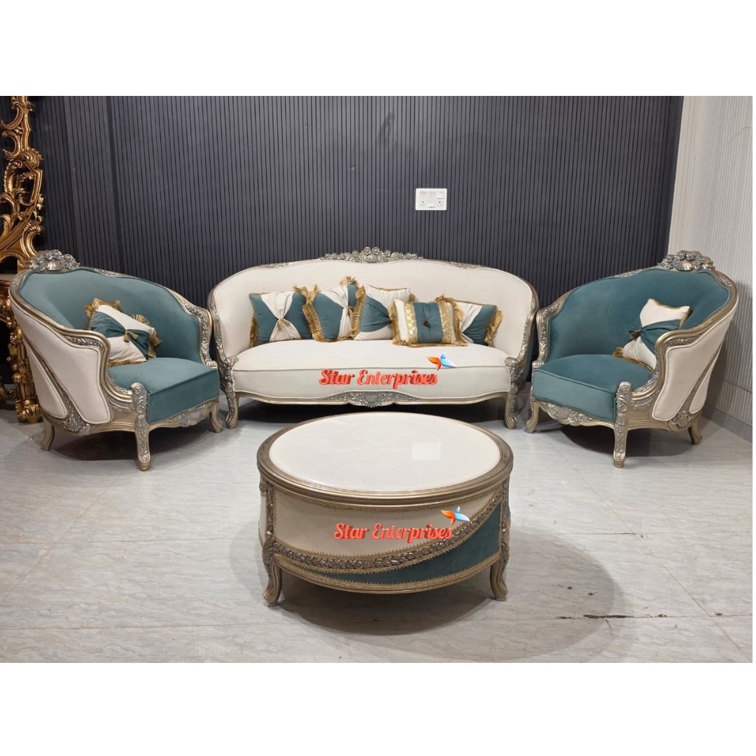 Classical Carved Victorian Style Sofa Set SOFA-0149 - Image 5