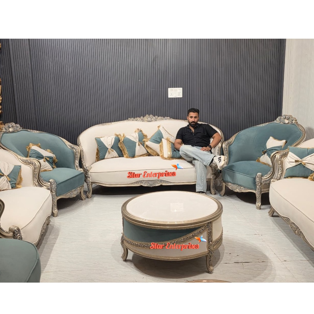 Classical Carved Victorian Style Sofa Set SOFA-0149 - Image 8