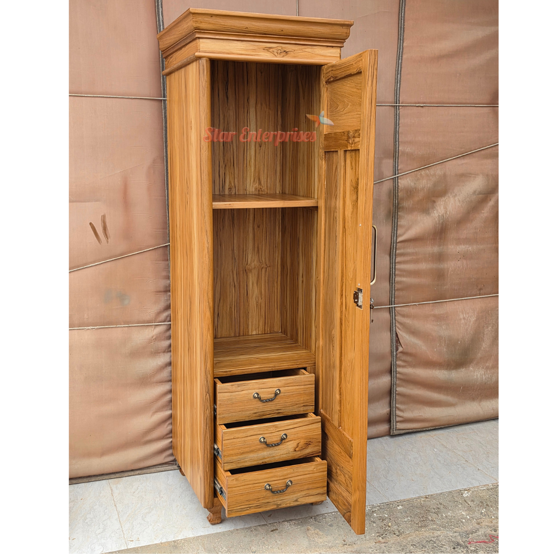 Premium Teak Wood Handcrafted Almirah ALM-075 - Image 4
