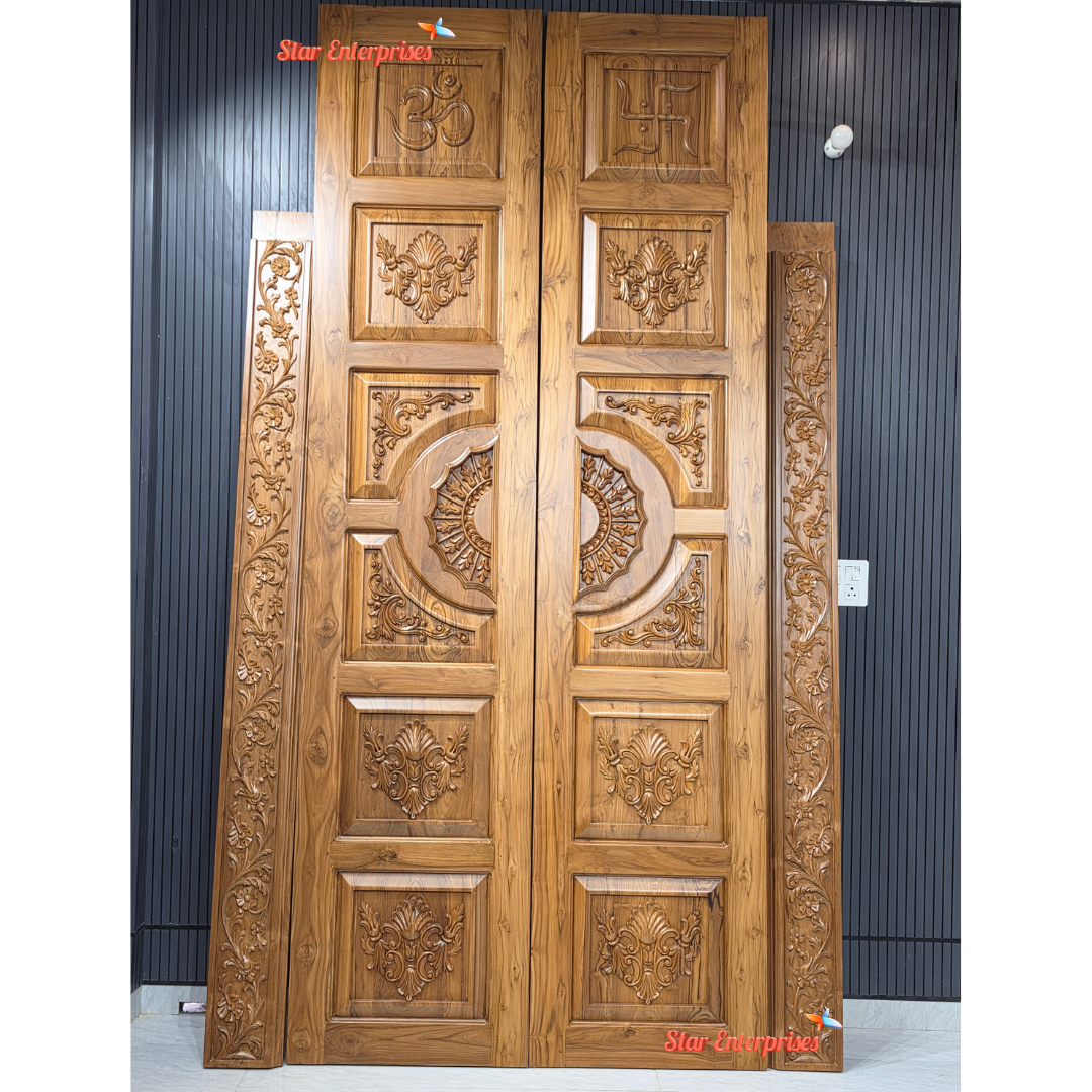 Premium Teak Wood Handcrafted Door DR-097 - Image 2