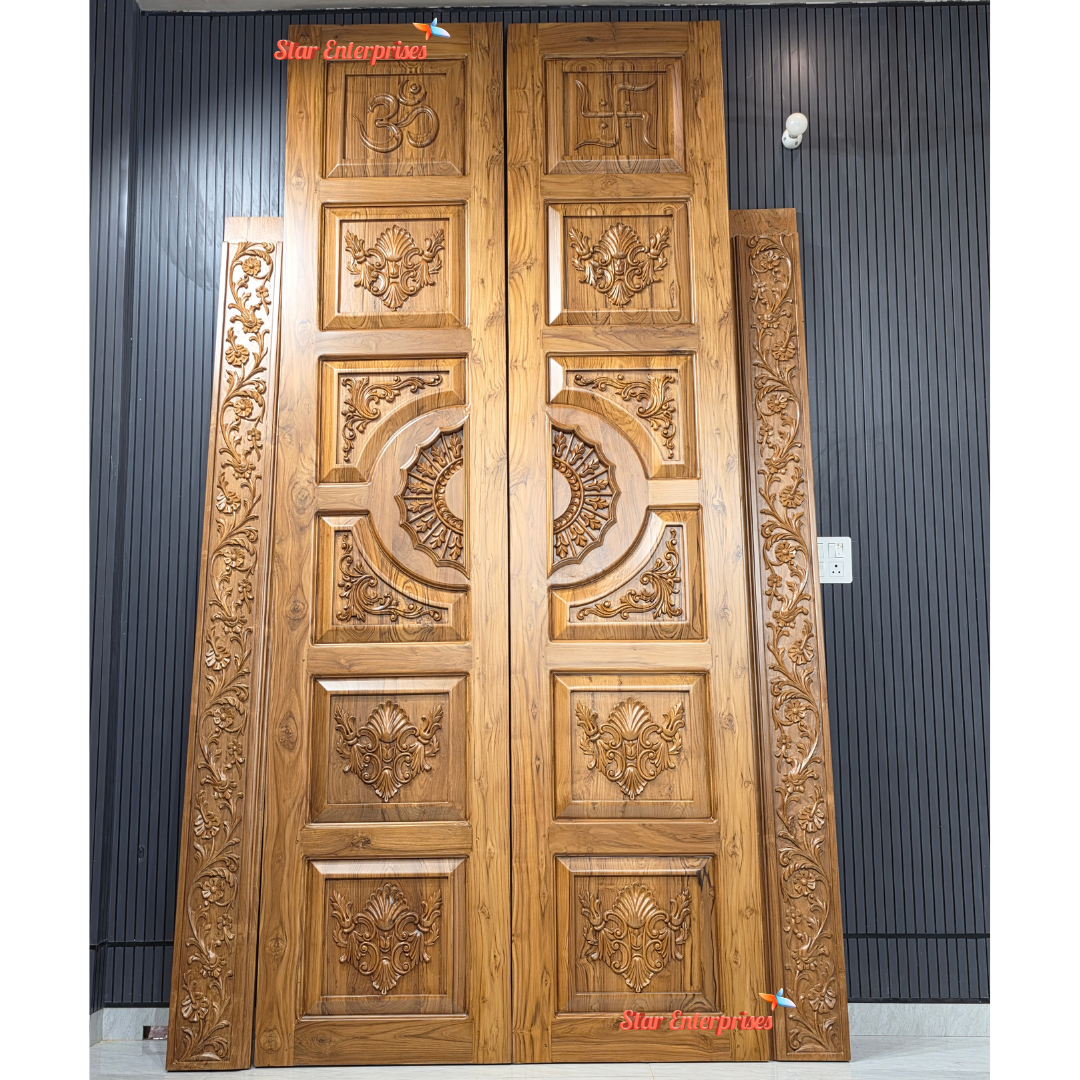 Premium Teak Wood Handcrafted Door DR-097 - Image 4