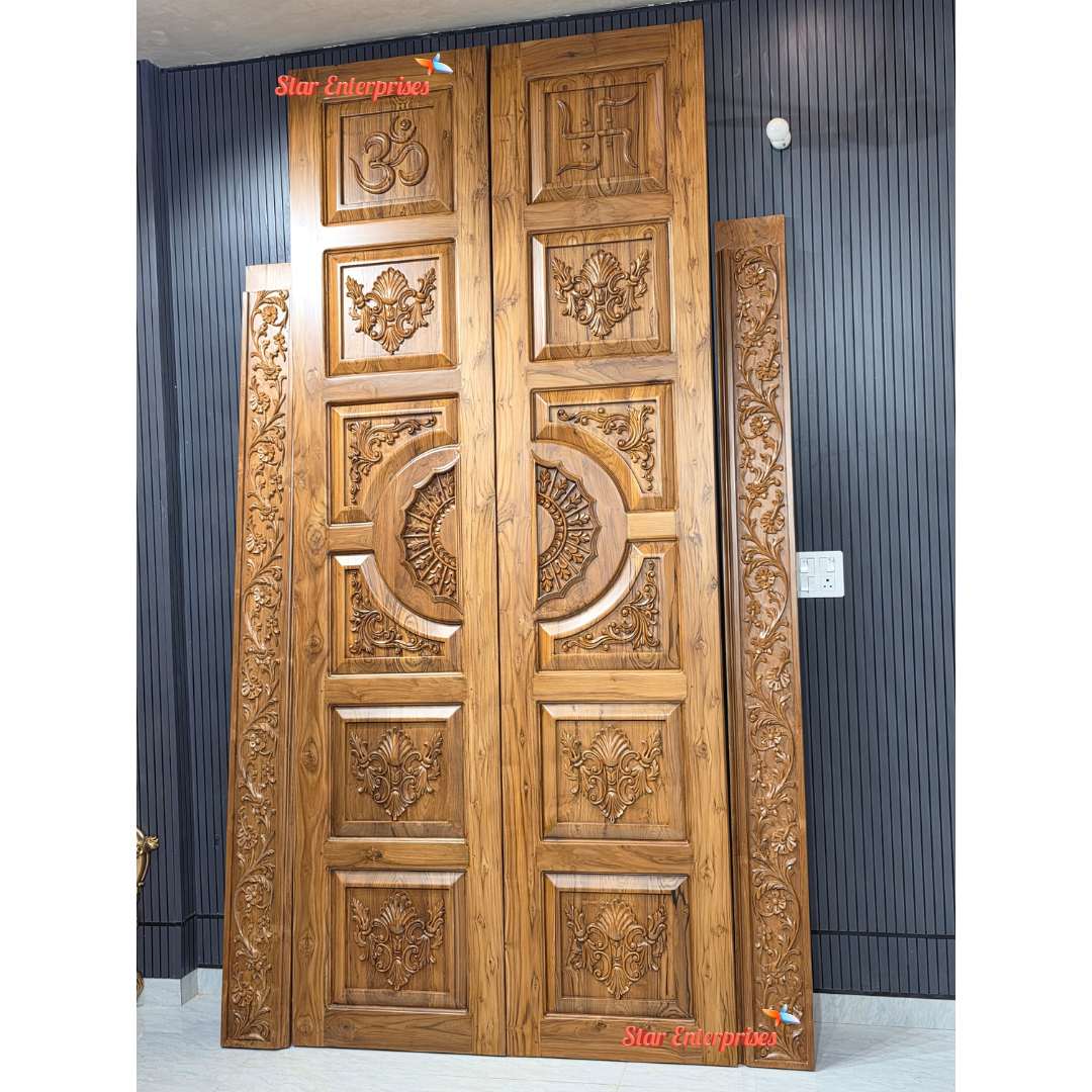 Premium Teak Wood Handcrafted Door DR-097 - Image 5