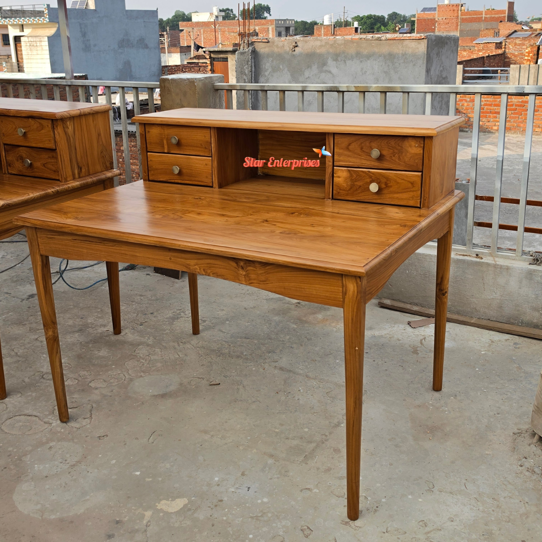Premium Teak Wood Study Desk OFD-035 - Image 3