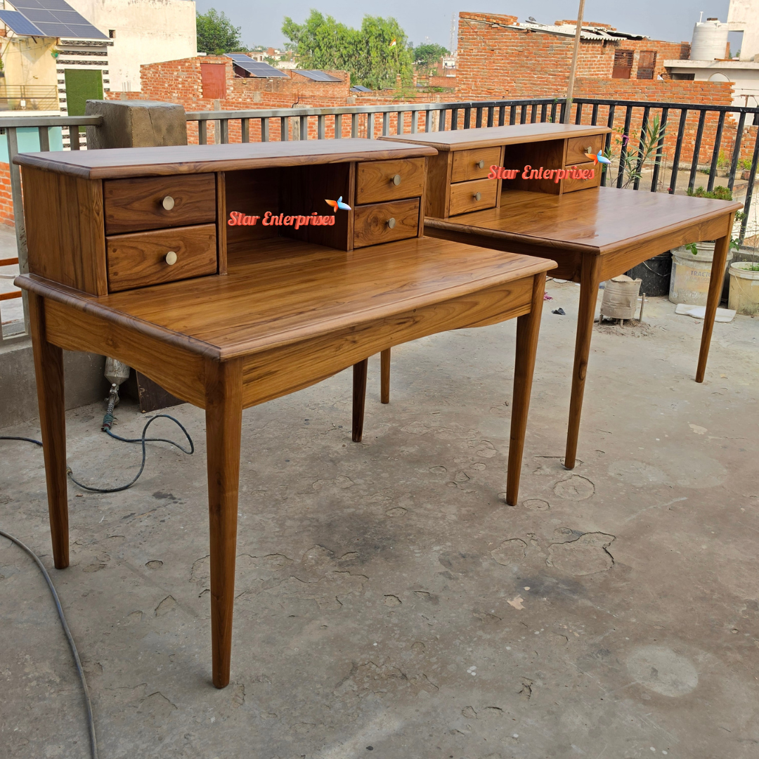Premium Teak Wood Study Desk OFD-035 - Image 2