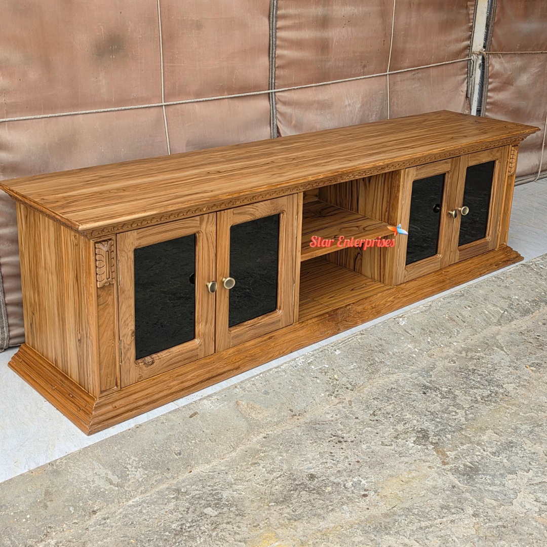 Premium Teak Wood TV Cabinet TVCB-067 - Image 2