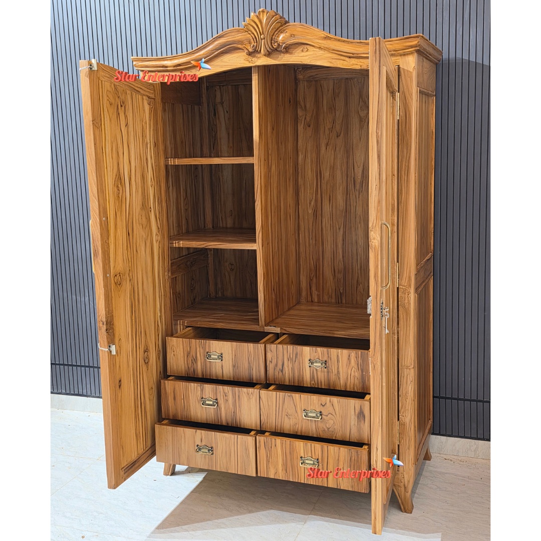 Teak Wood Classic Almirah ALM-071 - Image 2