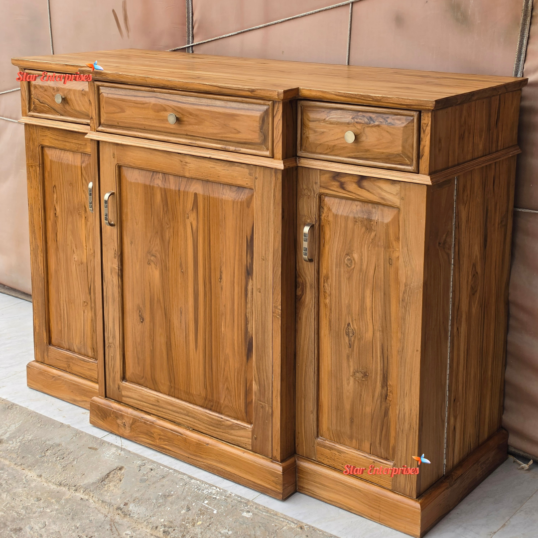 Teak Wood Classic Bar Cabinet BAR-047 - Image 5