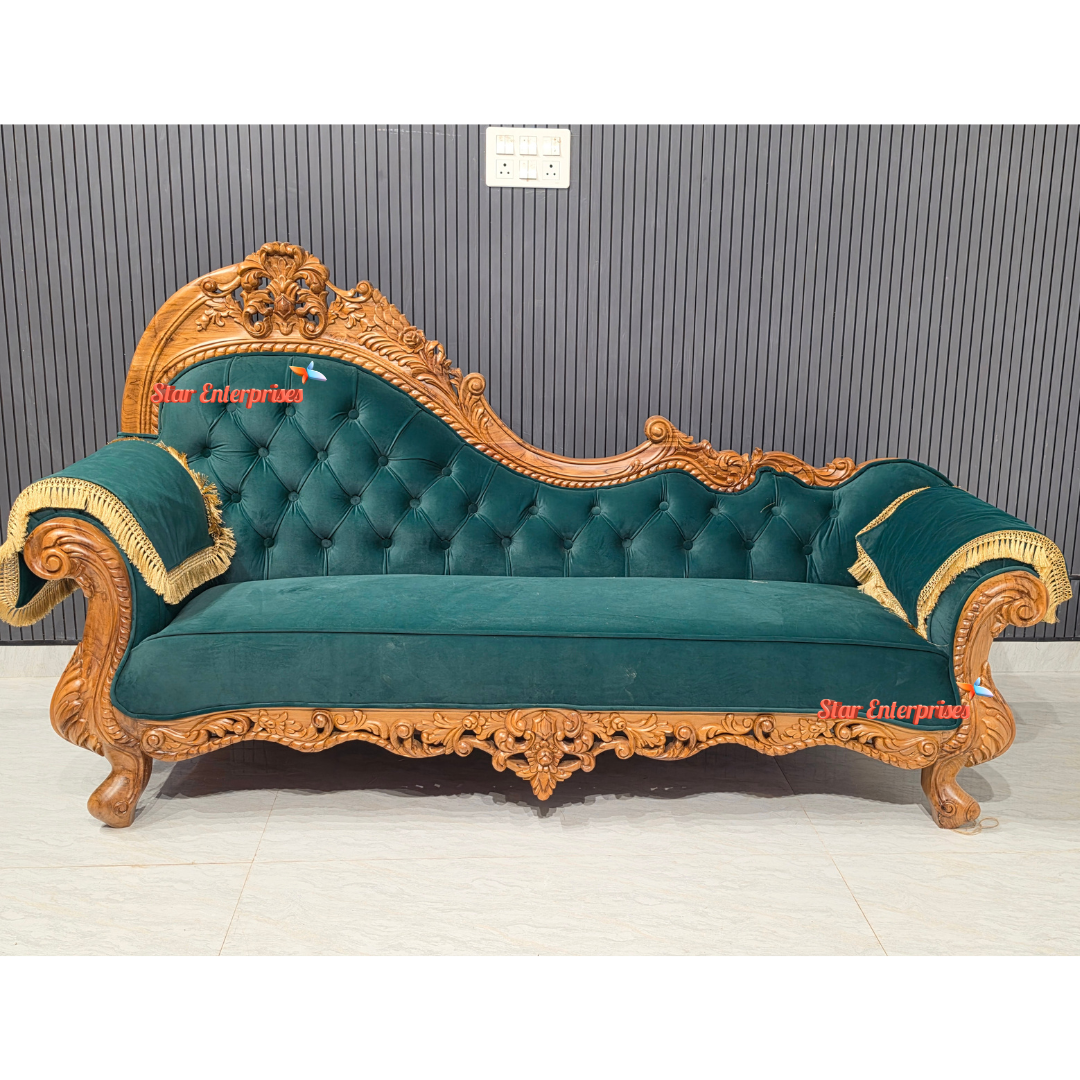 Wooden Classical Carved Diwan Couch DWN-073 - Image 2
