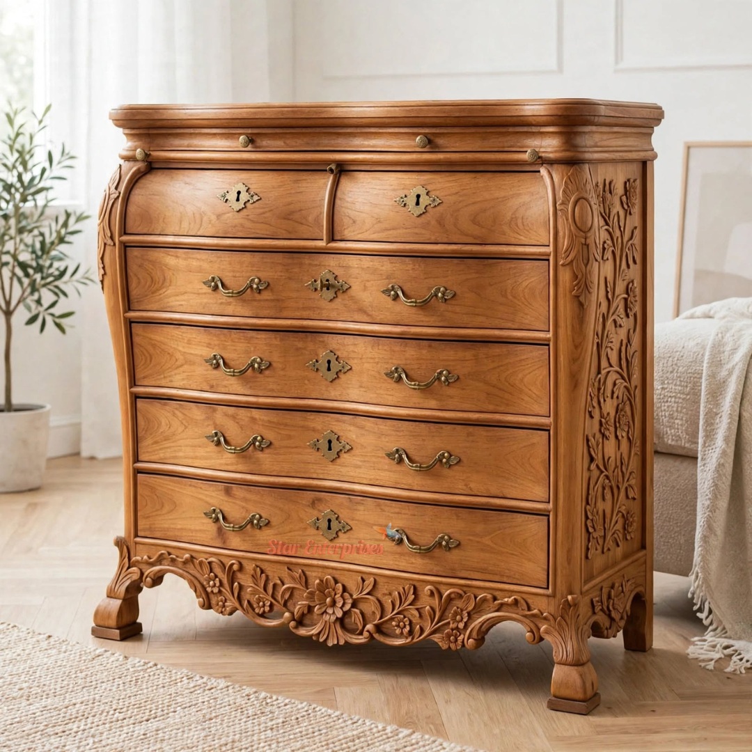 Wooden Handcrafted Chest of Drawers CHDR-071